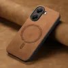 Coque arrière Phonesta Retro Vegan Leather MagSafe pour Xiaomi Poco X7 Pro - Marron 4
