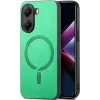 Coque arrière Phonesta Retro Vegan Leather MagSafe pour Xiaomi Poco X7 Pro - Vert