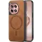 Coque arrière Phonesta Retro Vegan Leather MagSafe pour OnePlus 12R - Marron