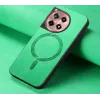 Coque arrière Phonesta Retro Vegan Leather MagSafe pour OnePlus 12R - Vert 4