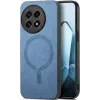 Coque arrière Phonesta Retro Vegan Leather MagSafe pour OnePlus 13 - Bleu