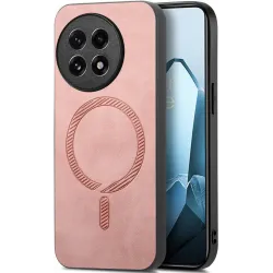 Coque arrière Phonesta Retro Vegan Leather MagSafe pour OnePlus 13 - Rose