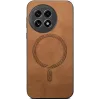 Coque arrière Phonesta Retro Vegan Leather MagSafe pour OnePlus 13R - Marron 2