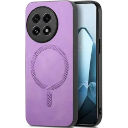 Coque arrière Phonesta Retro Vegan Leather MagSafe pour OnePlus 13R - Violet