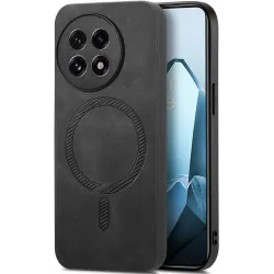 Coque arrière Phonesta Retro Vegan Leather MagSafe pour OnePlus 13R - Noir