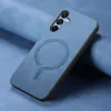 Coque arrière Phonesta Retro Vegan Leather MagSafe pour Samsung Galaxy A16 - Bleu 3