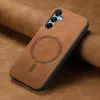 Coque arrière Phonesta Retro Vegan Leather MagSafe pour Samsung Galaxy A16 - Marron 4