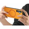 Coque arrière Phonesta Retro Vegan Leather MagSafe pour Samsung Galaxy A16 - Orange 3