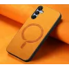 Coque arrière Phonesta Retro Vegan Leather MagSafe pour Samsung Galaxy A16 - Orange 4