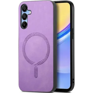 Coque arrière Phonesta Retro Vegan Leather MagSafe pour Samsung Galaxy A16 - Violet