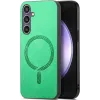 Coque arrière Phonesta Retro Vegan Leather MagSafe pour Samsung Galaxy S24 FE - Vert