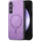 Coque arrière Phonesta Retro Vegan Leather MagSafe pour Samsung Galaxy S24 FE - Violet