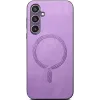 Coque arrière Phonesta Retro Vegan Leather MagSafe pour Samsung Galaxy S24 FE - Violet 2