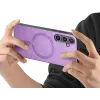 Coque arrière Phonesta Retro Vegan Leather MagSafe pour Samsung Galaxy S24 FE - Violet 3