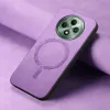 Coque arrière Phonesta Retro Vegan Leather MagSafe pour Oppo Reno12 F/Reno12 FS - Violet 4