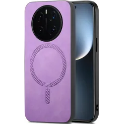 Coque arrière Phonesta Retro Vegan Leather MagSafe pour HONOR Magic7 Pro - Violet