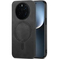 Coque arrière Phonesta Retro Vegan Leather MagSafe pour HONOR Magic7 Pro - Noir