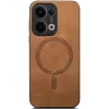 Coque arrière Phonesta Retro Vegan Leather MagSafe pour Oppo Reno13 - Marron 2