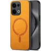 Coque arrière Phonesta Retro Vegan Leather MagSafe pour Oppo Reno13 - Orange