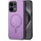 Coque arrière Phonesta Retro Vegan Leather MagSafe pour Oppo Reno13 - Violet