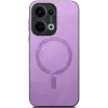 Coque arrière Phonesta Retro Vegan Leather MagSafe pour Oppo Reno13 - Violet 2