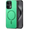 Coque arrière Phonesta Retro Vegan Leather MagSafe pour Oppo Reno13 Pro - Vert