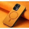 Coque arrière Phonesta Retro Vegan Leather MagSafe pour Oppo Reno13 Pro - Orange 4
