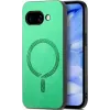 Coque arrière Phonesta Retro Vegan Leather MagSafe pour Google Pixel 9a - Vert 0