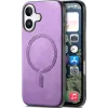 Coque arrière Phonesta Retro Vegan Leather MagSafe pour Apple iPhone 16 - Violet