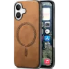 Coque arrière Phonesta Retro Vegan Leather MagSafe pour Apple iPhone 16 Plus - Marron 0