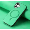 Coque arrière Phonesta Retro Vegan Leather MagSafe pour Apple iPhone 16 Plus - Vert 2