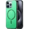 Coque arrière Phonesta Retro Vegan Leather MagSafe pour Apple iPhone 16 Pro - Vert