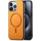 Coque arrière Phonesta Retro Vegan Leather MagSafe pour Apple iPhone 16 Pro - Orange