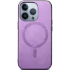 Coque arrière Phonesta Retro Vegan Leather MagSafe pour Apple iPhone 16 Pro Max - Violet 3