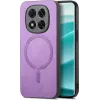 Coque arrière Phonesta Retro Vegan Leather MagSafe pour Xiaomi Redmi Note 14 Pro Plus - Violet