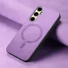Coque arrière Phonesta Retro Vegan Leather MagSafe pour Samsung Galaxy A36/A56 - Violet 4
