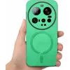 Coque arrière Phonesta Retro Vegan Leather MagSafe pour Xiaomi 15 Ultra - Vert 3