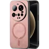Coque arrière Phonesta Retro Vegan Leather MagSafe pour Xiaomi 15 Ultra - Rose