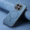 Coque arrière Phonesta Retro Vegan Leather MagSafe pour Xiaomi Redmi Note 14 Pro 5G / Xiaomi Poco X7 - Bleu 3