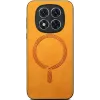 Coque arrière Phonesta Retro Vegan Leather MagSafe pour Xiaomi Redmi Note 14 Pro 5G / Xiaomi Poco X7 - Orange 2