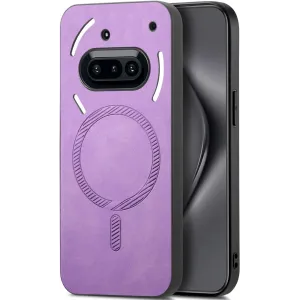 Coque arrière Phonesta Retro Vegan Leather MagSafe pour Nothing Phone (3a) - Violet