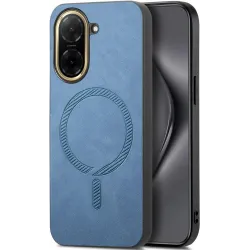 Coque arrière Phonesta Retro Vegan Leather MagSafe pour Xiaomi Redmi A5 171.7mm - Bleu