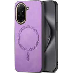 Coque arrière Phonesta Retro Vegan Leather MagSafe pour Xiaomi Redmi A5 171.7mm - Violet