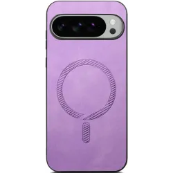 Coque arrière Phonesta Retro Vegan Leather MagSafe pour Google Pixel 10 Pro XL - Violet