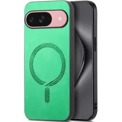 Coque arrière Phonesta Retro Vegan Leather MagSafe pour Google Pixel 10 / 10 Pro - Vert