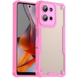 Coque arrière Phonesta Shockproof Armor pour Motorola Moto G75 - Rose