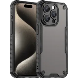 Coque arrière Phonesta Shockproof Armor pour Apple iPhone 15 Pro Max - Noir