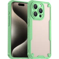 Coque arrière Phonesta Shockproof Armor pour Apple iPhone 15 Pro - Vert