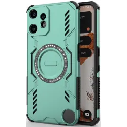 Coque arrière Phonesta Shield Armor avec MagSafe pour Nothing CMF Phone 2 Pro - Vert