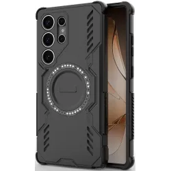 Coque arrière Phonesta Shield Armor avec MagSafe pour Samsung Galaxy S25 Ultra - Noir